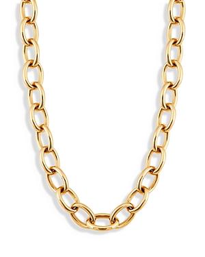 Alberto Amati 14k Yellow Oval Link Chain Necklace, 18