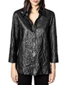 Zadig & Voltaire Crinkled Leather Shirt