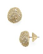 Alexis Bittar Pave Button Earrings