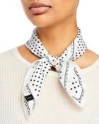 Fraas Classic Dottie Square Silk Scarf