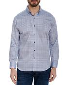 Robert Graham Palo Alto Cotton Satin Ring Print Tailored Fit Button Down Shirt