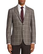 Canali Kei Houndstooth With Windowpane Classic Fit Sport Coat