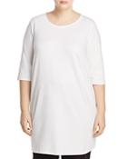 Eileen Fisher Plus Elbow Sleeve Knit Tunic