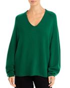 Lafayette 148 New York Sculpted Sleeve Cashmere Sweater