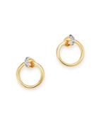 Adina Ryeter 14k Yellow Gold Pave Diamond Knot Earrings