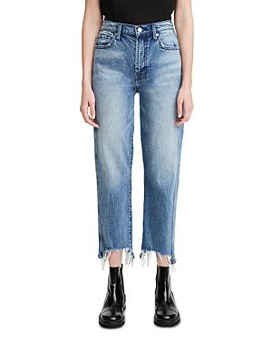 7 For All Mankind Ripped Cropped Jeans In Monterey Destructed