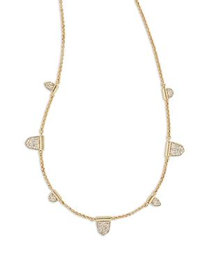 Kendra Scott Adeline Pave Paddle Adjustable Strand Necklace, 19