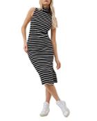 French Connection Tommy Ribbed Striped Midi Dress