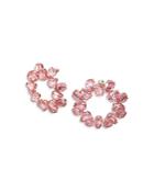 Swarovski Millenia Pink Crystal Circle Drop Earrings