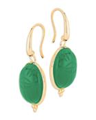 Bloomingdale's Green Onyx Scarab Drop Earrings In 14k Yellow Gold - 100% Exclusive