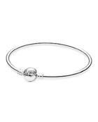 Pandora Bangle - Sterling Silver & Cubic Zirconia Limited Edition Bow Tie, Moments Collection