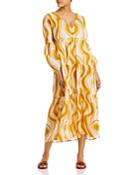 Faithfull The Brand Freida Printed Midi Swim Cover Up Dress