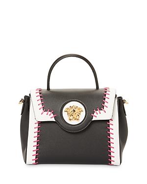 Versace La Medusa Leather Top Handle Bag