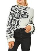 Vince Camuto Animal Jacquard Sweater