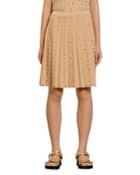 Sandro Sabie Pleated Knit Skirt With Beading