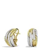David Yurman Labyrinth Double-loop Earrings With Diamonds