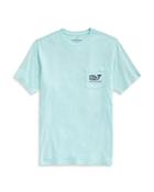 Vineyard Vines Fishing Derby Cotton Logo Graphic Pocket Tee