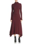 Theory Paneled Fit-and-flare Sweater Dress