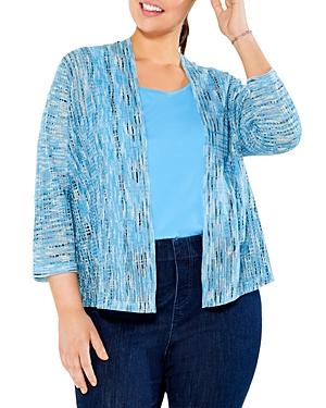 Nic+zoe Plus Melody Semi Sheer Open Cardigan
