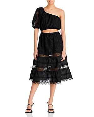Waimari Jade 2-pc. One Shoulder Lace Midi Dress