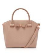 Ted Baker Janne Bow Detail Pebbled Leather Zip Tote
