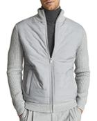 Reiss Trainer Funnel Neck Quilted Front Jacket