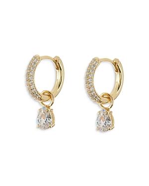 Luv Aj Bianca Cubic Zirconia Dangle Hoop Earrings