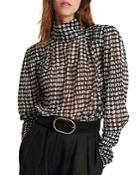 Ba & Sh Baldwin Printed V Back Blouse