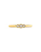 Hayley Paige For Hearts On Fire 18k Yellow Gold Behati Sweetheart Band With Diamonds & Pink Sapphire
