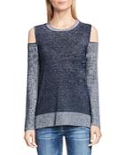 Two By Vince Camuto Cold Shoulder Color Block Sweater