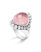 Lagos Sterling Silver Maya Doublet Dome Ring With Rhodochrosite