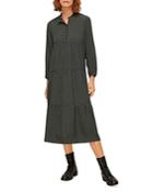 Whistles Micro Print Trapeze Midi Dress