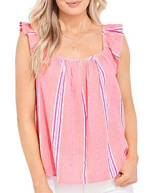 Vineyard Vines Striped Ruffle Top