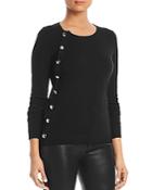 C By Bloomingdale's Asymmetric Button Cashmere Sweater - 100% Exclusive