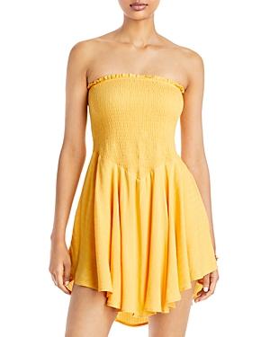 Aqua Milee Smocked Strapless Romper - 100% Exclusive