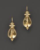 Temple St. Clair 18k Yellow Gold Oval Crystal Amulet Earrings