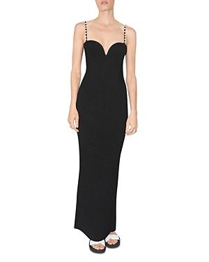 Galvan Thalia Pearl Strap Dress