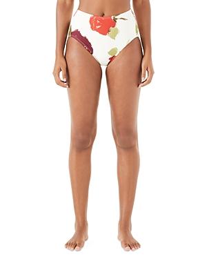 Kate Spade New York Floral Print High Waist Classic Bikini Bottom