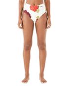 Kate Spade New York Floral Print High Waist Classic Bikini Bottom