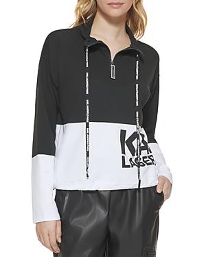 Karl Lagerfeld Paris Colorblock Logo Hoodie