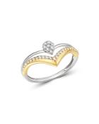 Bloomingdale's Diamond Chevron Ring In 14k White Gold & 14k Yellow Gold, 0.25 Ct. T.w. - 100% Exclusive