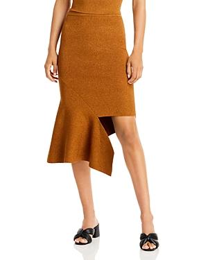 Alice And Olivia Maria Metallic Asymmetric Skirt