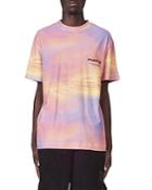Purple Brand Sunsets Cotton Textured Logo Graphic Tee