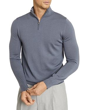 Reiss Blackhall Long Sleeve Merino Funnel Neck Half Zip Sweater