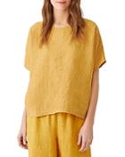 Eileen Fisher Organic Linen Boxy Fit Top
