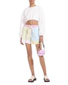 Staud Aft Striped Drawstring Shorts