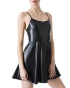 Alice+olivia Rome Vegan Leather Cami Mini Dress