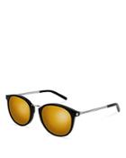 Saint Laurent Classic Mirrored Round Sunglasses, 49mm