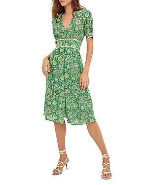 Ba & Sh Plume Printed Midi Dress
