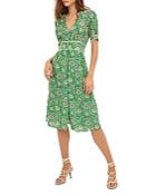 Ba & Sh Plume Printed Midi Dress